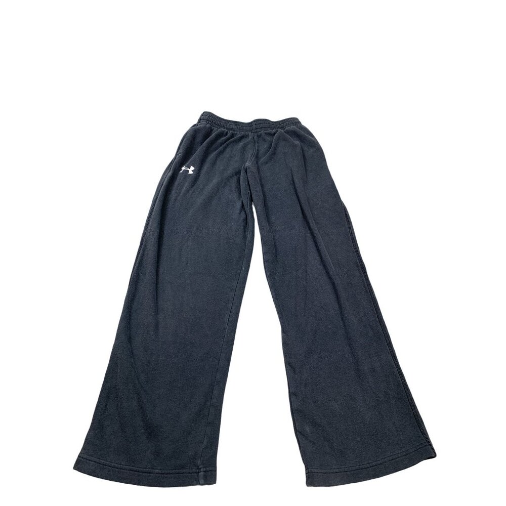 Under Armour Boys Youth Large Black Fleece Sweatpants Workout athletic joggers